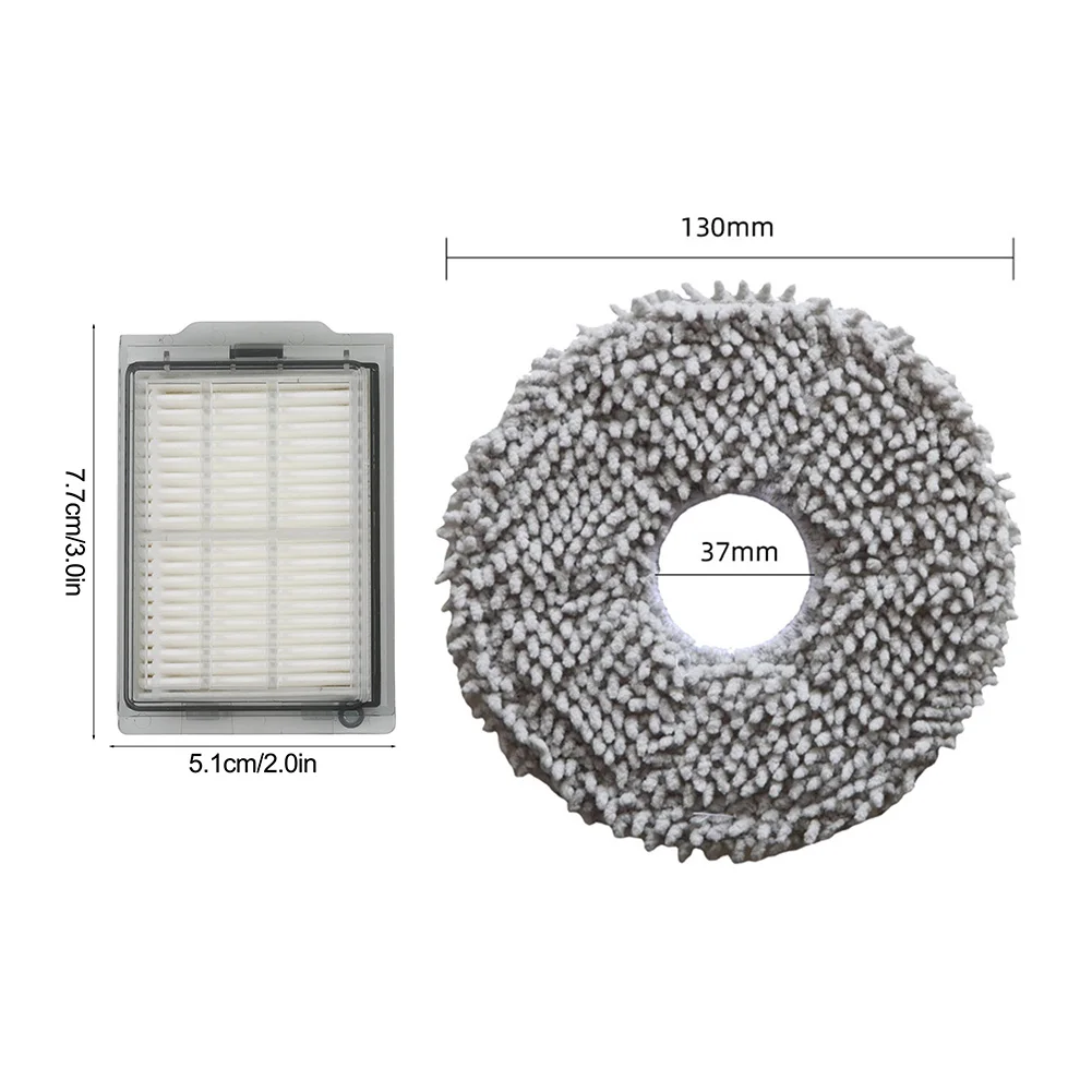 For Conga 20090 ProAI InfinitySoap Cut&Spa 4 Filters 4 Mop Cloths 4 Side Brushes Vacuum Cleaner Accessories