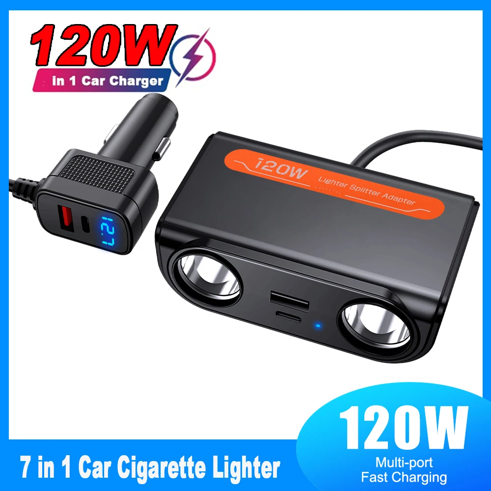 120W 12-24V Car Cig…