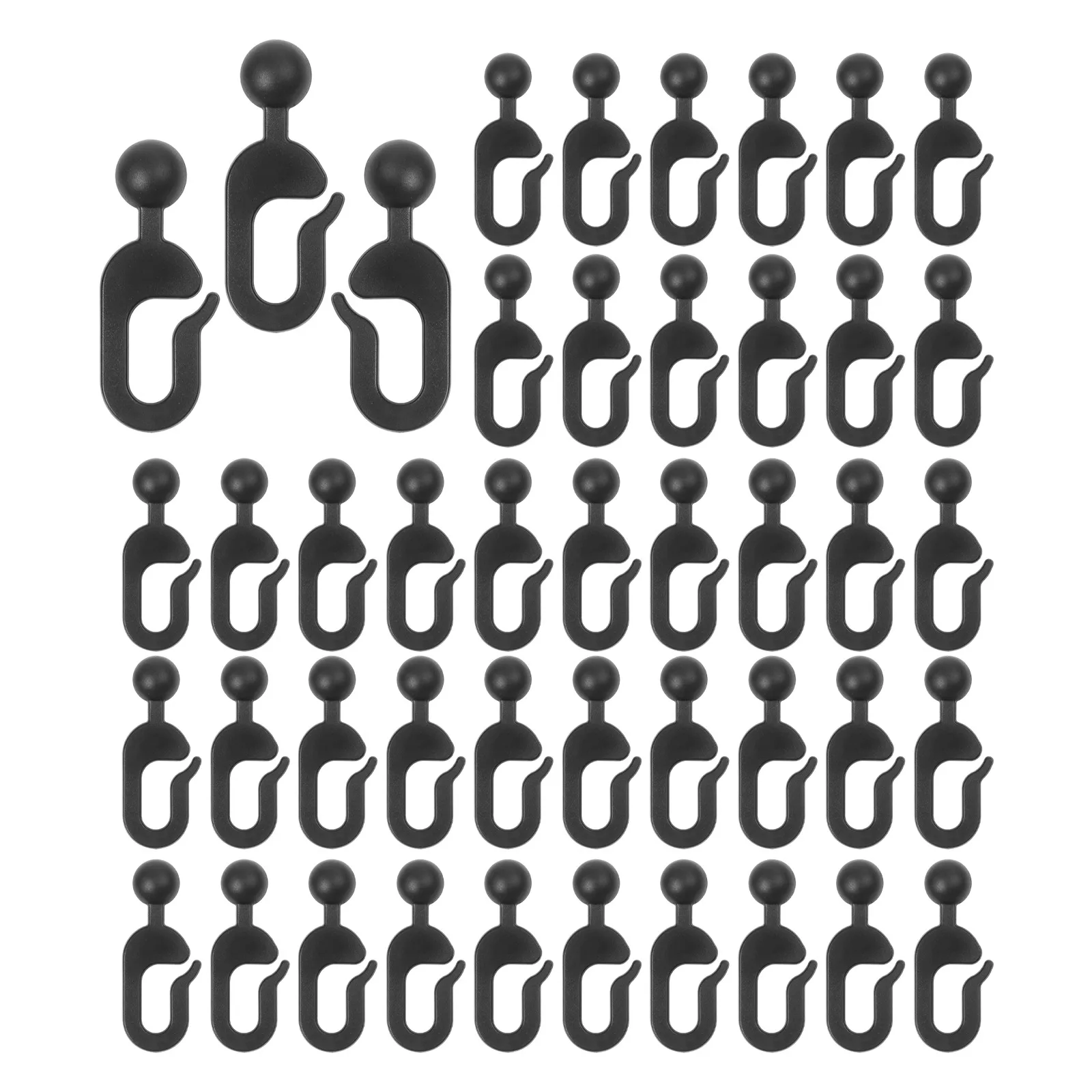 50 Plastic Hooks for Gazebo Curtains with Invisible Track Compatibility Sturdy Curtain Hooks for Outdoor Gazebo and Awning Use