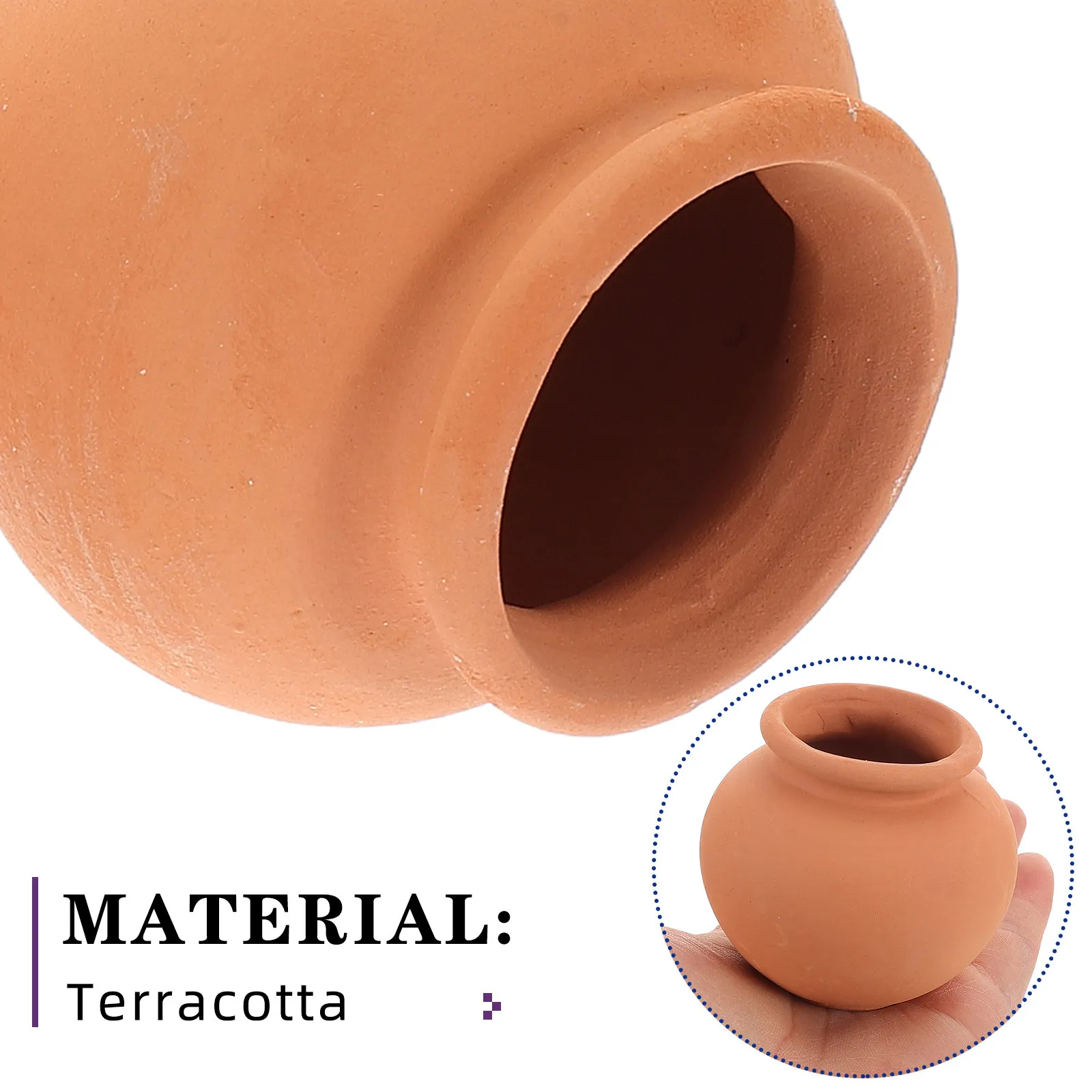 4Pcs Mini Succulent Ceramic Pots Small Round Planter Pot for Indoor Plants Leaf Propagation Desktop Office Decor Ceramic Flower