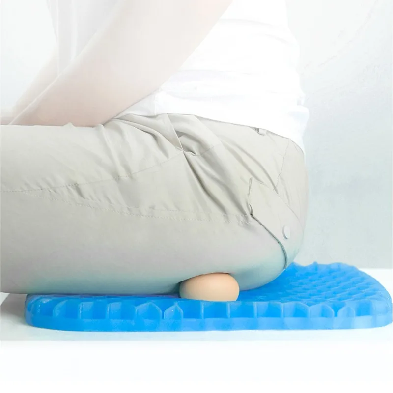 Breathable Summer Honeycomb Gel Cushion, Relieve Tailbone & Back Pressure Pain for Home, Office, Car and Wheelchair