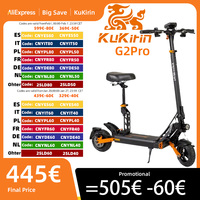 KuKirin G2 Pro 2024 Version Electric Scooter 600W Brushless Motor 48V15.6AH Battery 9-inch Rubber Vacuum Tires Detachable Seat