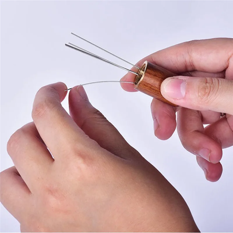 

Coffee Tamper Stainless Steel Needles Wood Handle Espresso Powder Stirrer Distributor Leveler Tools Kitchen Accessories-Y48A