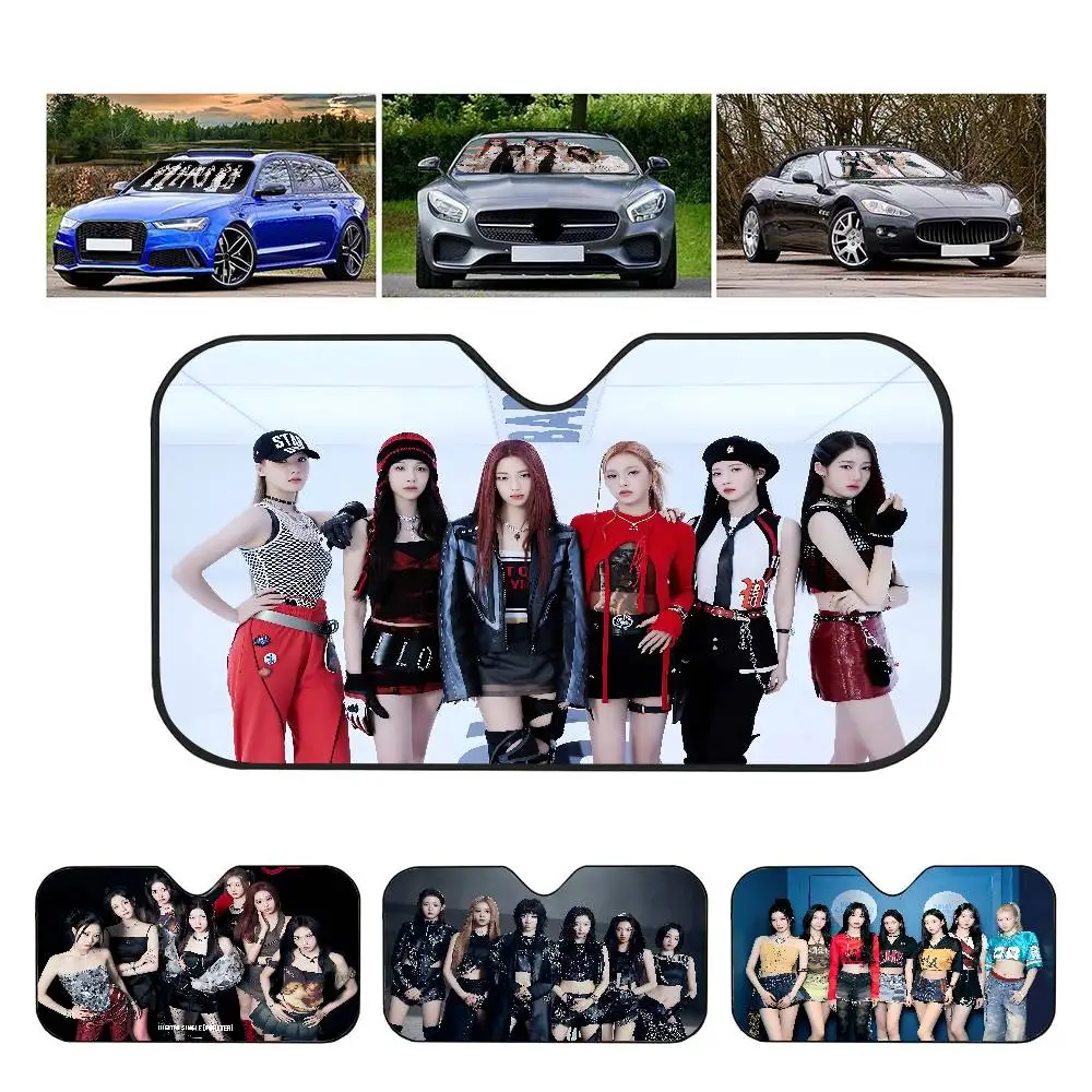 

Popular Kpop B-Babymonster Anime Personalized Windshield Sunshade Car Cover Sun Shade Auto Sun Visor Car-covers