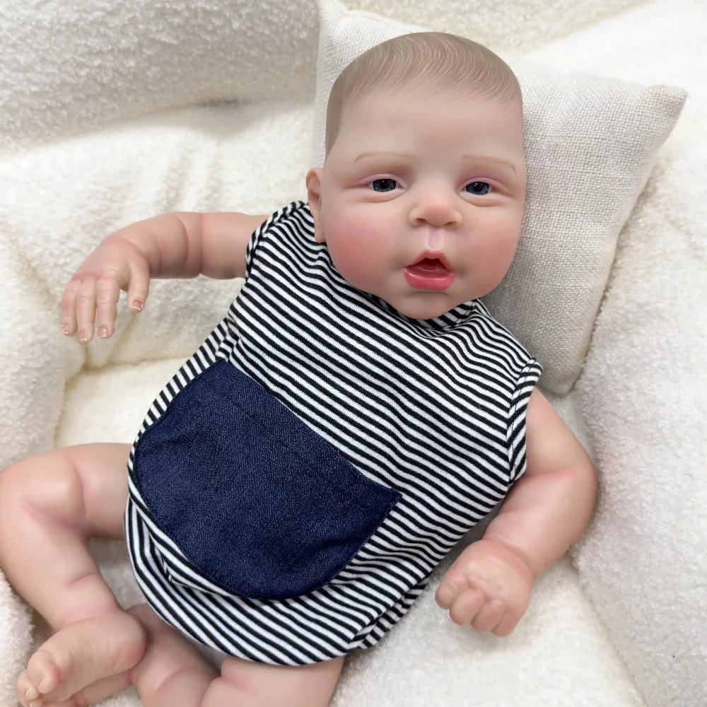 19 Inches Reborn Baby Doll Estella Realistic Soft Body Newborn Baby 3D Painted Skin with Many Detailed Veins Muñecas Bebe Reborn