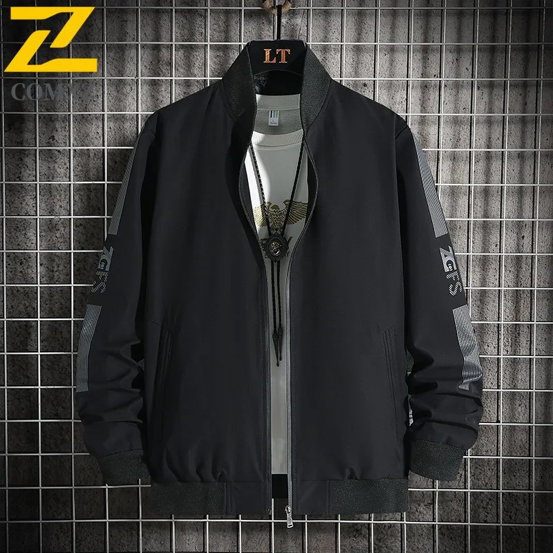 

COMXZ 2025 г., мужская куртка премиум-класса с воротником-стойкой, уличное офисное ветрозащитное пальто, деловая повседневная легкая весенне-осенняя одежда