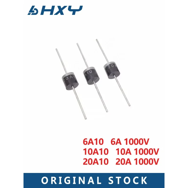 10PCS 10a10 6a10 20a10 with function dip 6a 10a 20a 1000v electric axial rectifier diode