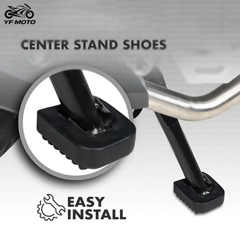 

Soft Rubber Motorcycle Footrest Pad Scooter Foot Side Stand Base Plate Anti-slip Base Motorcycle Base Bracket Extension Foot
