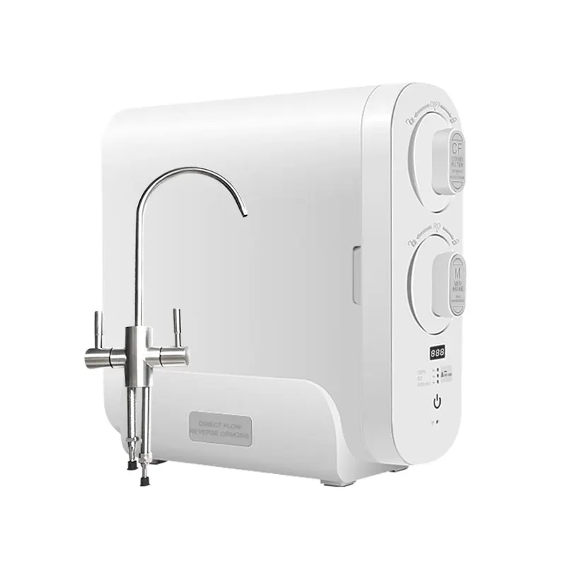 

Hot selling： Factory Home Use Electric Plastic RO Membrane Reverse Osmosis 800gpd Tankless Water Purifier