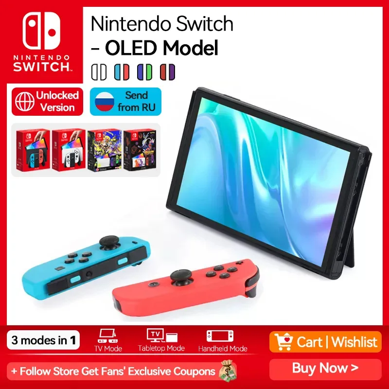 Nintendo Switch OLED Model 7inch OLED Screen White set Blue and Red set Video Game Consoles 64GB Internal Storage Joy Con