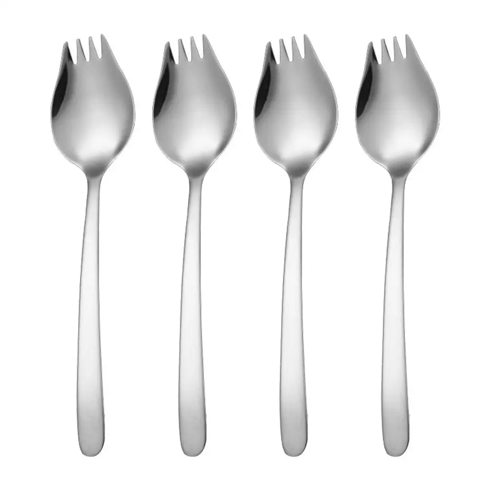 

4 Pcs Stainless Steel Salad Spoon Reusable Pasta Spoons Utensils Fruit Servers Banquet Cutlery Kitchen Tools