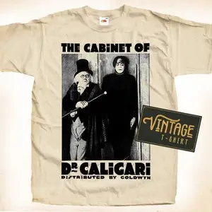 Camiseta del Dr. Caligari de Das Cabinet des, póster de película de algodón Vintage Natural, todos los tamaños