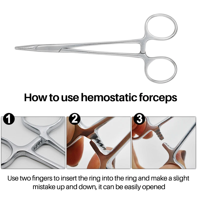 16cm/18cm Stainless Steel Veterinary Needle Holder Suturing Forceps Hemostatic Pliers Livestock Pet Animal Surgical Tools