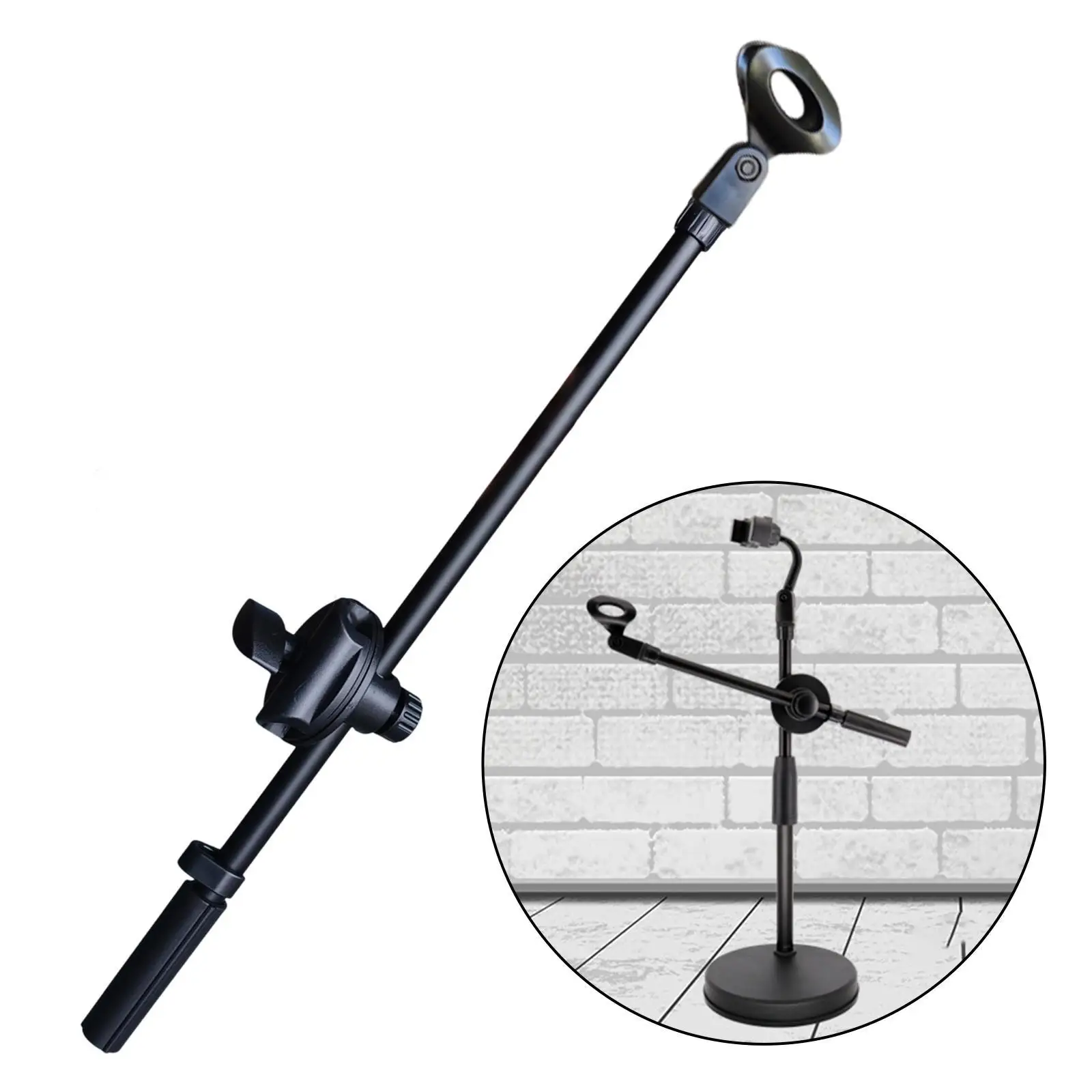 Multifunctional Microphone Crossbar Arms Portable Phone Holder Mount Adapter for Broadcasting Studio Podcast Equipment