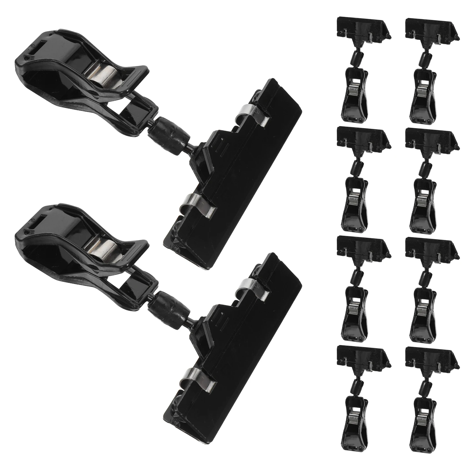 10 قطعة حامل علامة مقاطع لعرض تدوير سعر الرف المشبك مزدوج الوجهين حامل بطاقة بلاستيكية حامل دوار لعرض البيع #6