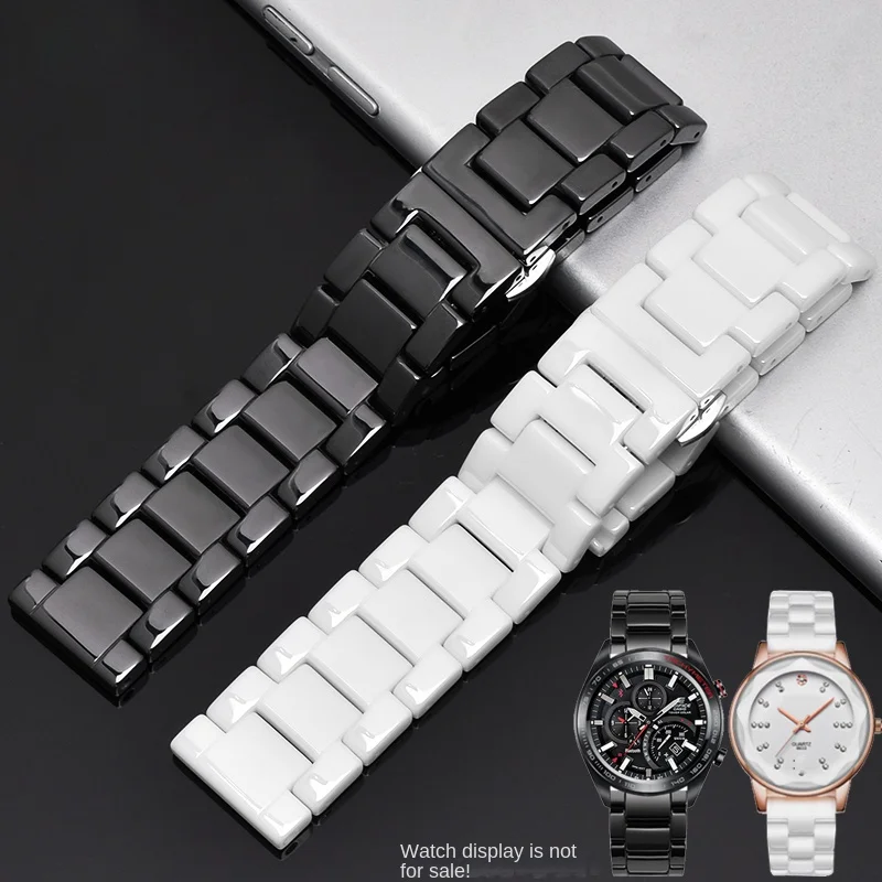 14/15/16/18/20/22mm Universal ceramic Strap For Omega Folli follie TITUS bracelet Huawei GT/2/3/PRO 42/46mm Women Men watchband