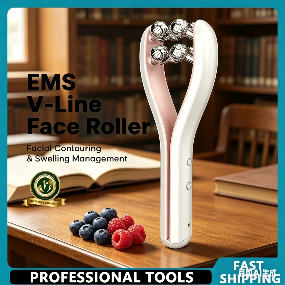 Masajeador Facial Opulent Roller para Adelgazar el Rostro, Artefacto de Belleza V-Face para Reafirmar y Levantar el Rostro