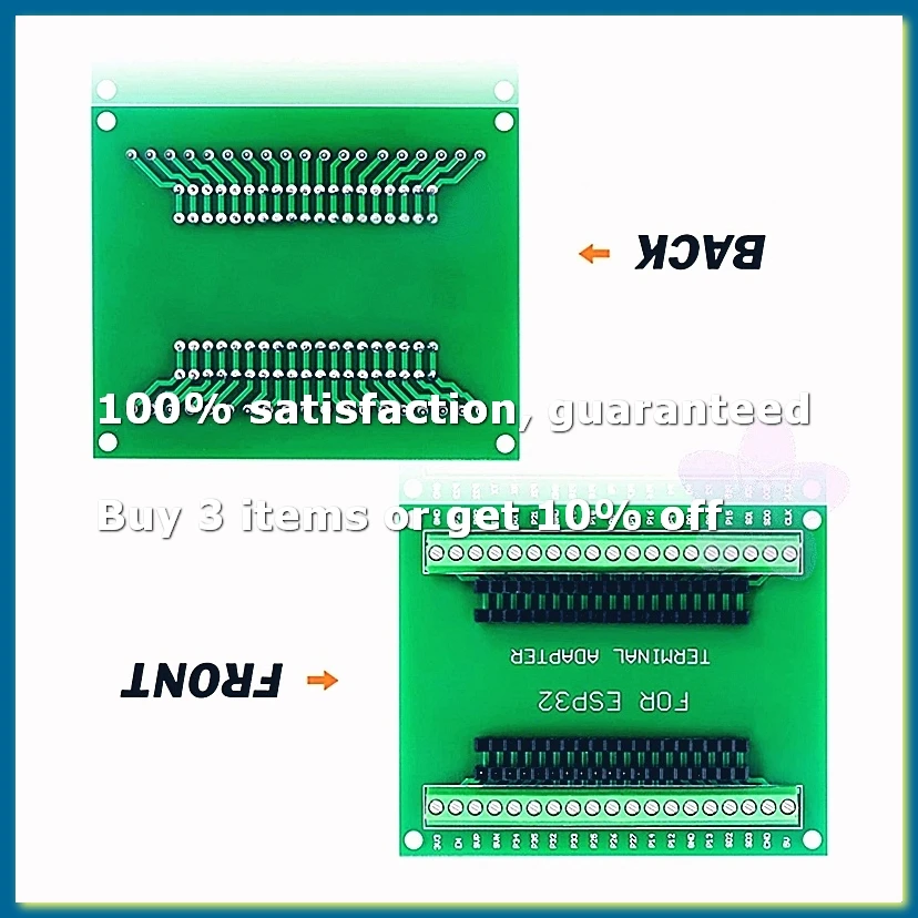 ●2Pcs ESP32 Breakout Board GPIO 1 Into 2 for 38PIN Narrow Version ESP32 ESP-WROOM-32 Microcontroller Development Board-ABFB