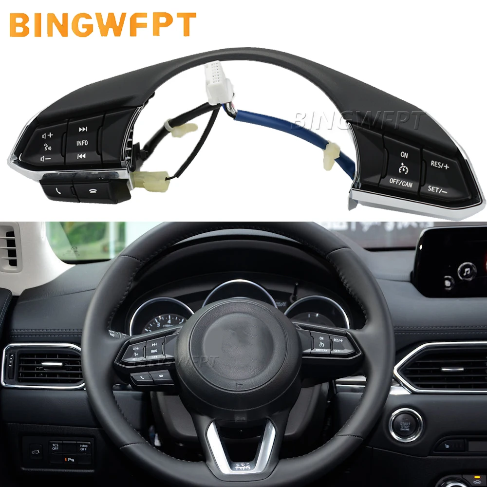 

Steering Wheel Control Button For Mazda 6 GJ Atenza 3 BN Axela CX-5 KF Cruise Audio Volume Switch