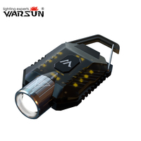 Warsun Keychain Flashlight Type-C Rechargeable Battery Aluminium Alloy PC 800Lm Portable Warning Outdoor Lighting Flood Light