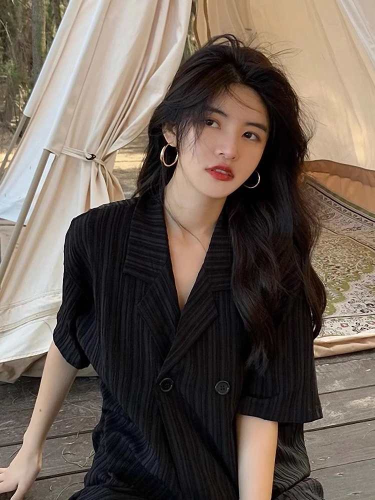 Estate Donna Allentato Casual irt ort Sve Design Sensation Piccolo ence Pigro Pieghettato Sottile irt Pendolarismo Sle Coreano V...