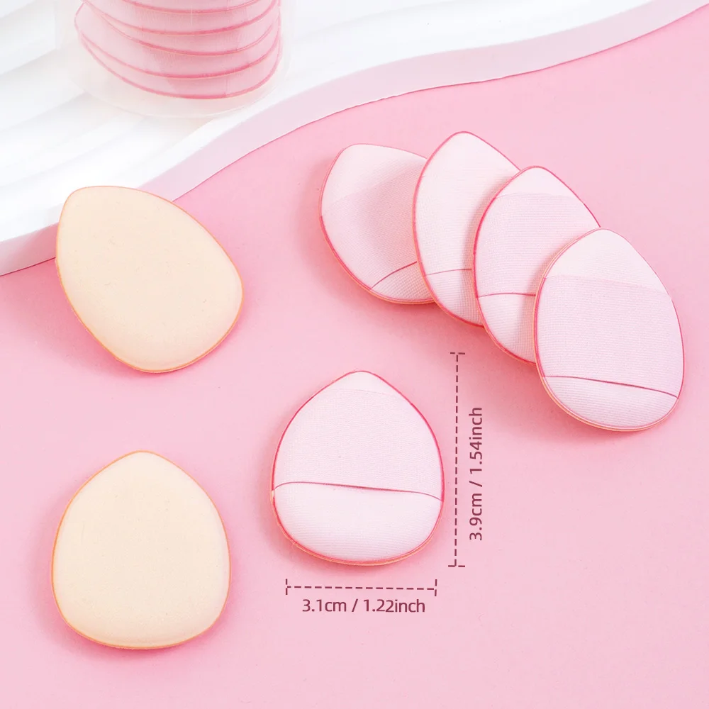 7pcs Mini Finger Powder Puff with Storage Box, a Makeup Tool for Concealer and Liquid Foundation