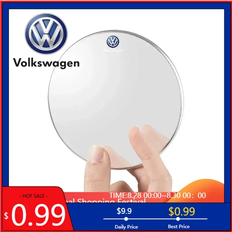 

Горячая новинка 2026: Зеркало для слепых зон с круглой выпуклой рамой, 80% новое, для безопасного вождения 360°, для VW ° Широкоугольный объектив для Volkswagen Polo Passat B5 B6 B7