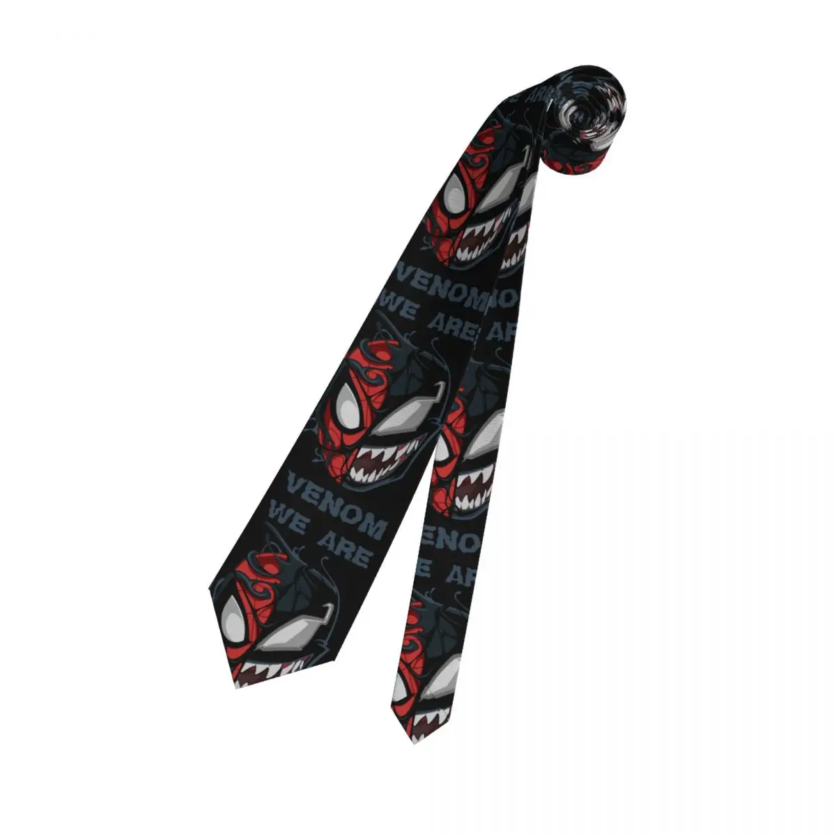 Personalizowane krawaty męskie z jedwabiu z motywem Spider-Mana (Peter Parker) i Venom, idealne do biura.