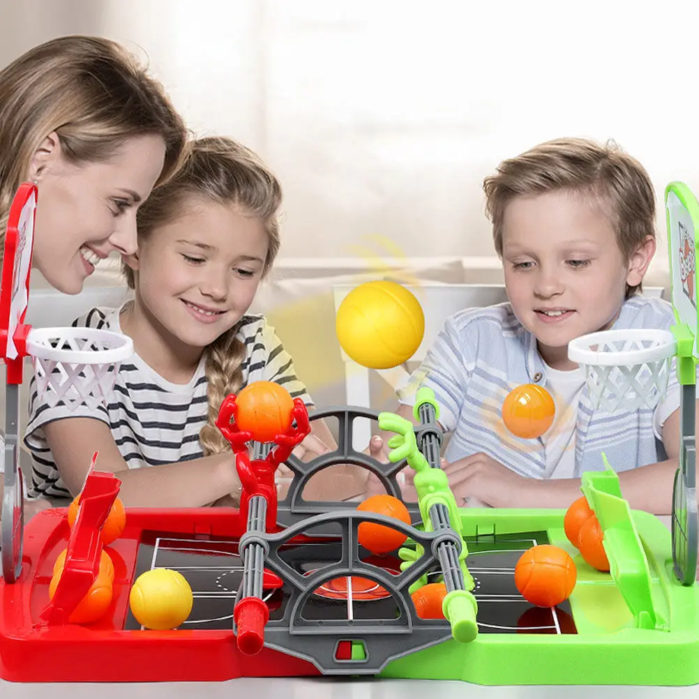 1 Set Of Finger Tip Basketball Game Machine Compact Desktop Interactive For Kids Parents Abs Material Children Educational Board