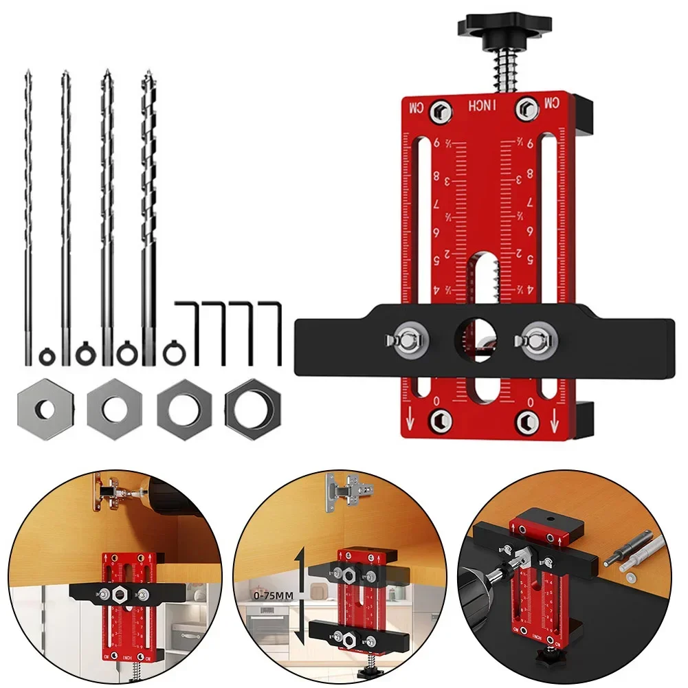 

Cabinet Door Mounting Jig With Support Arm&Clamp Aluminum Alloy Body Tool For Installing Cabinets With Face Frame Or Frameless