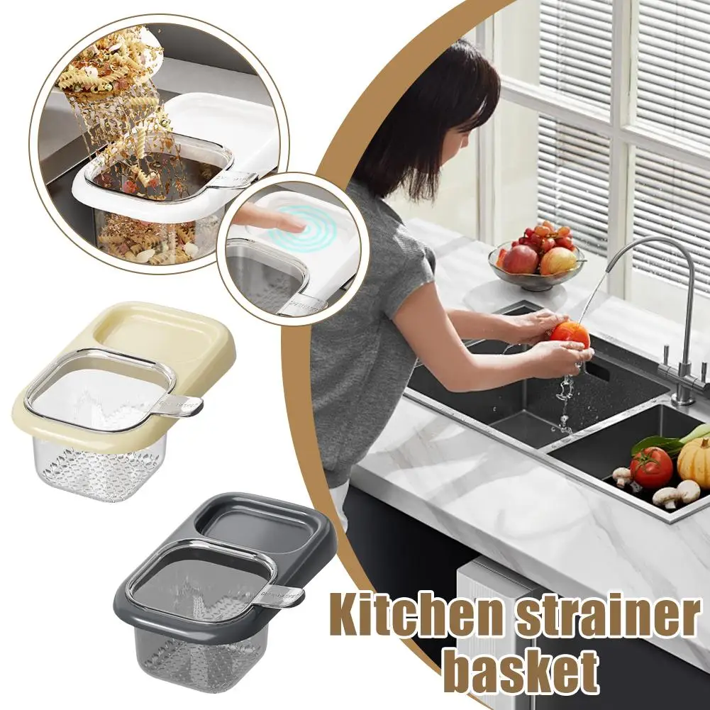 

1Set Multifunctional Kitchen Strainer Basket Kitchen Separate Food Residues Fruit Cleaning Filter Basket Hangable Drain Basket