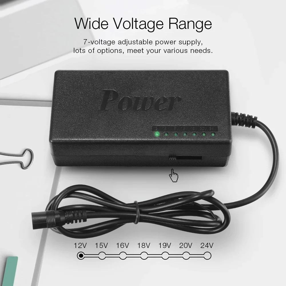 96 واط العالمي المحمولة التيار المتناوب محول الطاقة المحمول 12 فولت 15 فولت 16 فولت 18V19V 4.5A 20 فولت 24 فولت شاحن لتوتوشيبا Hp Asus أيسر سوني لينوفو #4
