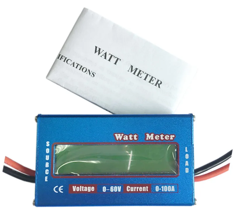 Digital Watt Meter Tester Monitor Balance Voltage Battery Power Analyzer DC60V 100A For DC RC Helicopter Boat Heli Wattmeter