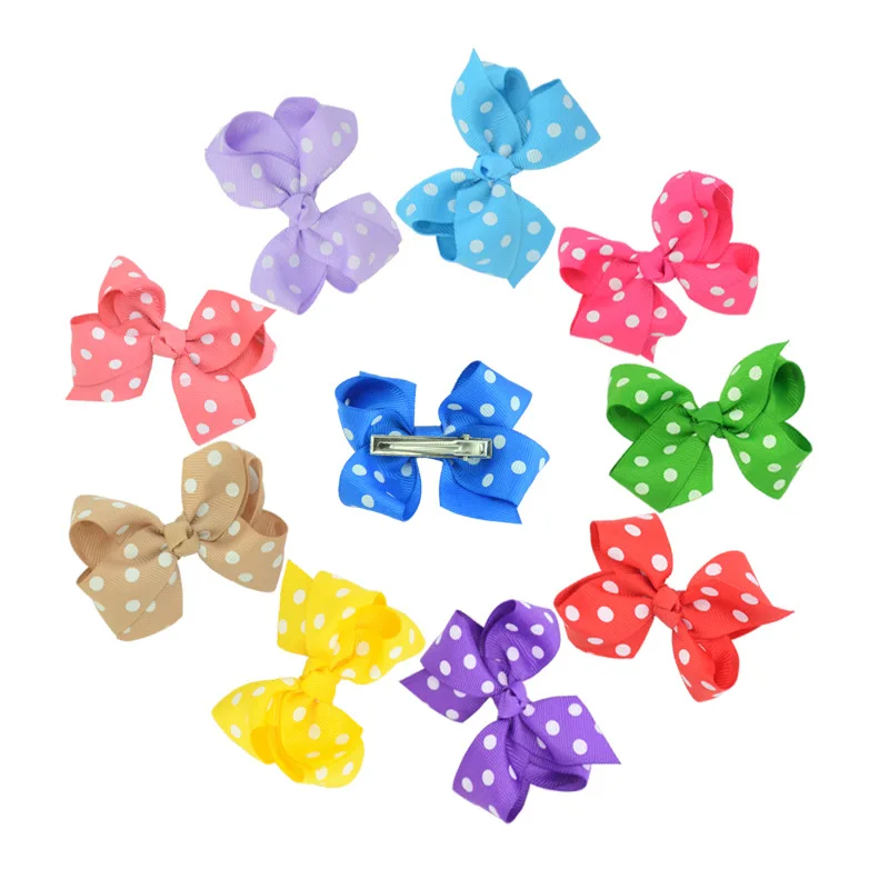 

12pcs/lot Ribbon Bows Hairpin Girl's Hair Bows Boutique Hair Clip Handmade Bowknot Clip for Children Headwear Hair Accessories