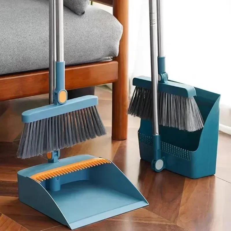 Household Vertical Broom Set Rotatable Can Clean The Kitchen Floor Dust Garbage Pet Hair Non Stick Hair Household Cleaning Tools