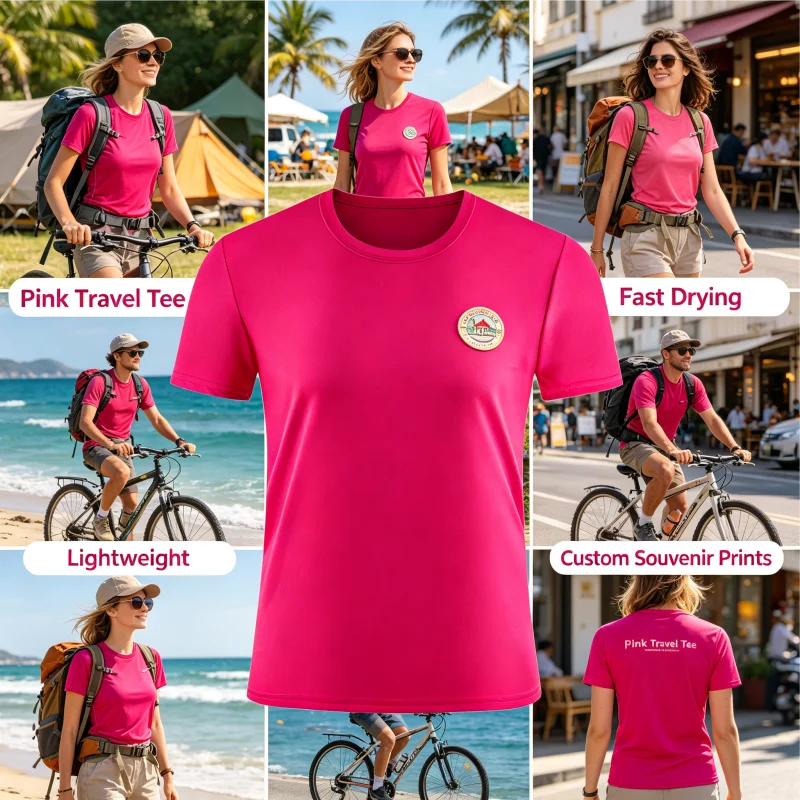 Quick Dry Travel T-Shirt Fast Drying Vacation Beach Swim After Water Sports Tee Lightweight Packable