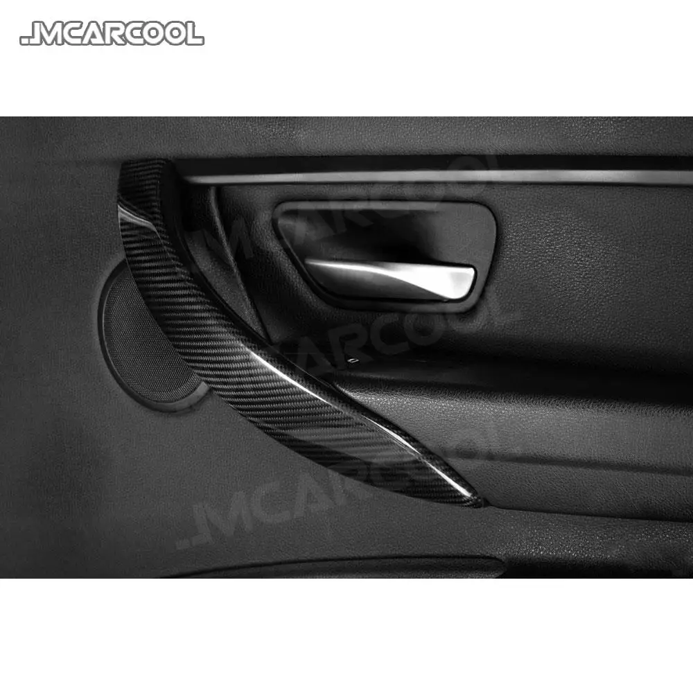 Dry Carbon Fiber AC Air Vent Stickers Gear Shift Panel Door Handle Covers For BMW F32 F33 F36 316 320 328 Li Interior Trim