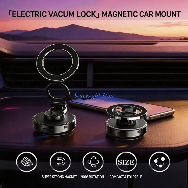 C7AB Contemporary Car Mount With strong Vacuum Cup For Precise Device Placement