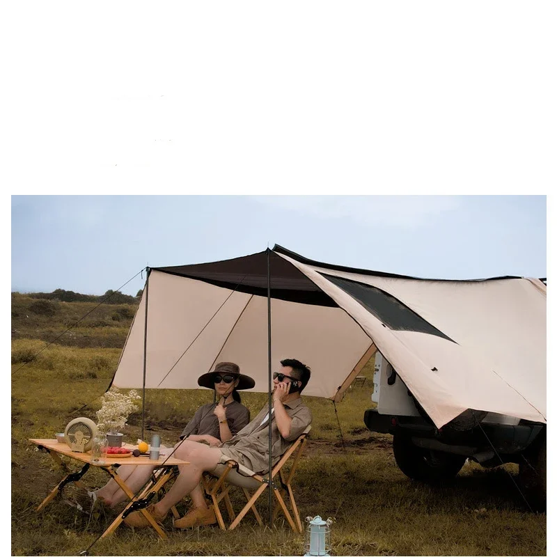 

Outdoor canopy tailgate tent camping sunblock and rainproof pergana camping sunshade reserve supplies