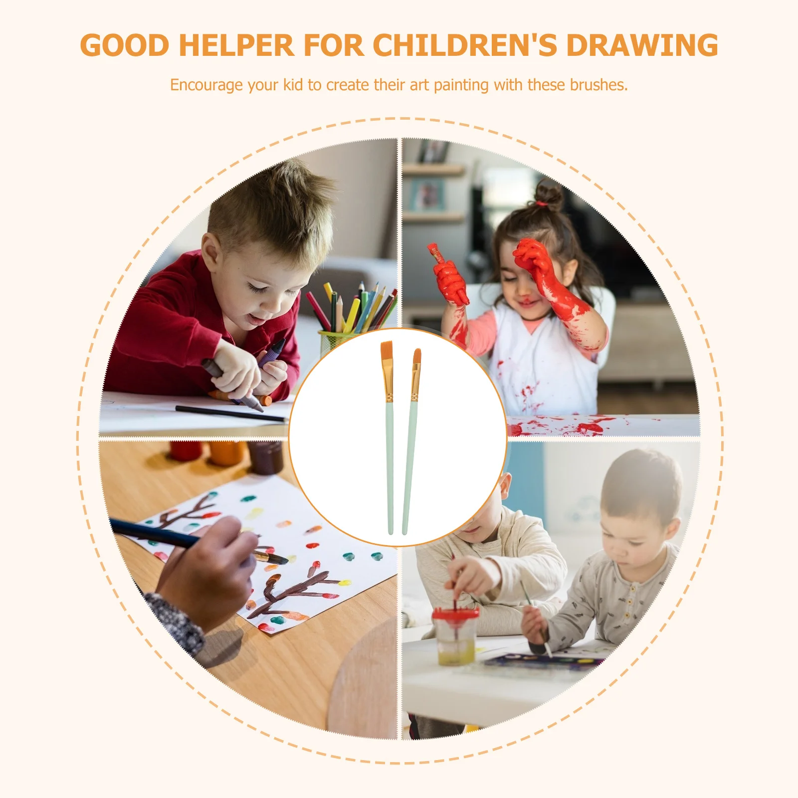 

1Set Watercolor Paintbrush Set Professional Nylon Bristles Paint Tools Durable Easy Clean for Art Painting DIY Crafts