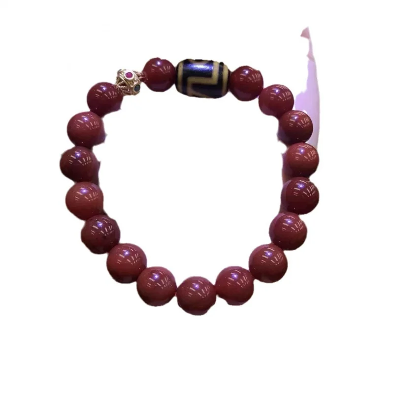 Jewelry Natural South Red Agate Single Circle Tibet Beads Bracelet Ornament