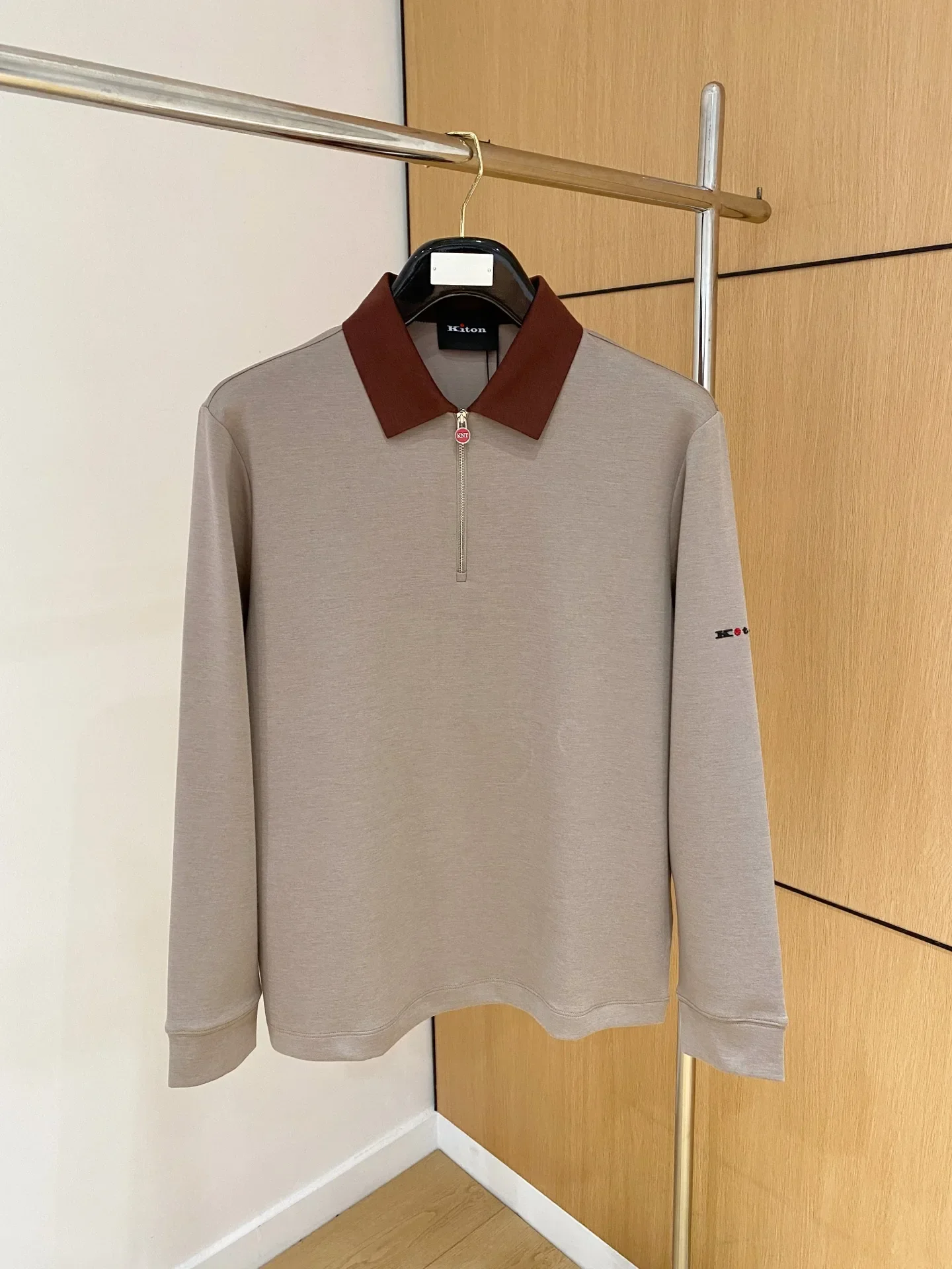 

Поло-рубашка Kiton из ацетатного кашемира высшего качества