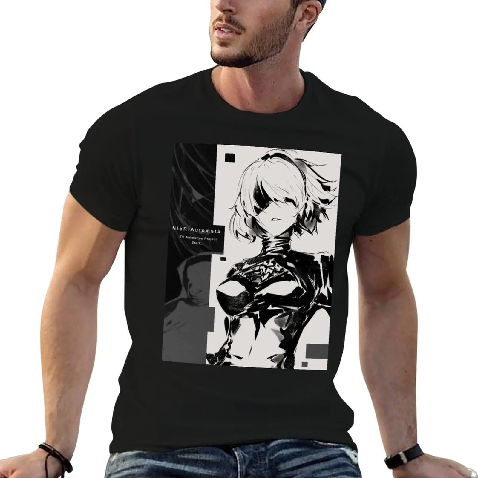 

NieR: Automata TV Animation Project T-Shirt g man t shirts for men man t shirt luxury anime t shirts for man T-shirt