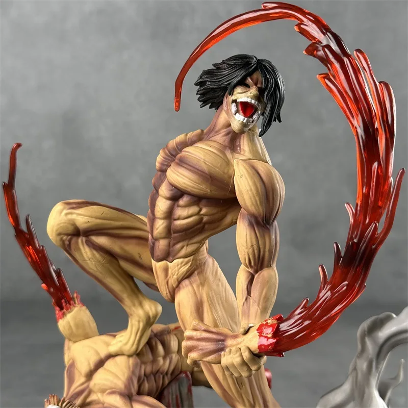 29 سنتيمتر إرين جايجر الشكل مانغا هجوم على تيتان شخصيات كرتونية جايجر بولي كلوريد الفينيل نموذج تمثال دمية جمع الديكور اللعب هدية