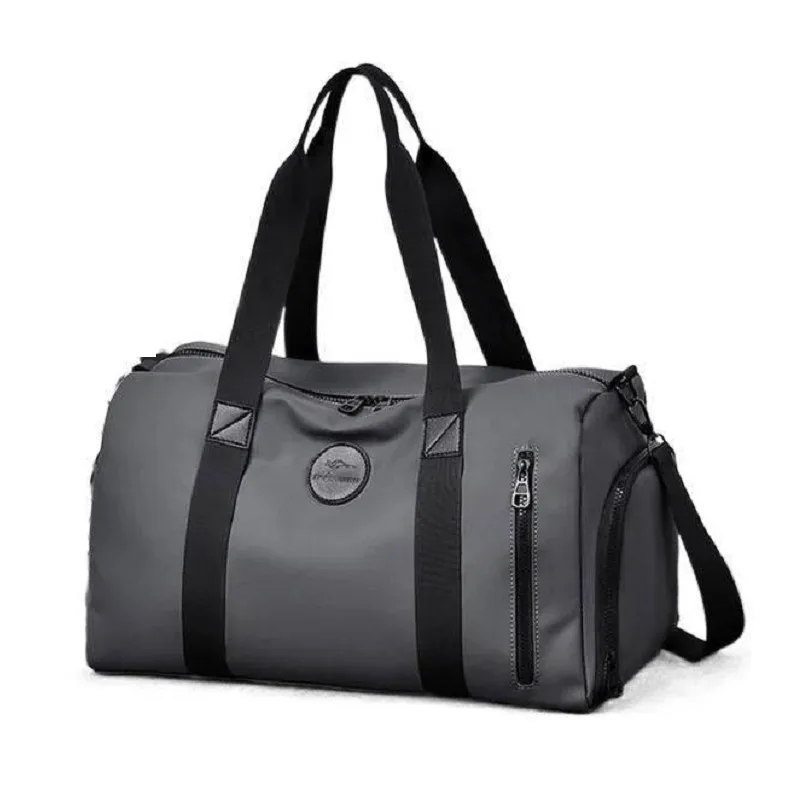 

Men's Waterproof Oxford Travel Tote Bag Casual Trip Duffle with Shoulder Belt And Zip Pocket Simple Gym Bags for Outdoor