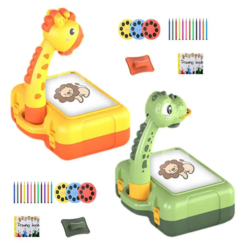 

Giraffe Hand Writing Painting Desk Children Drawing Board Projection Table Light Toy Cartoon Games Child Plastics Funny toys