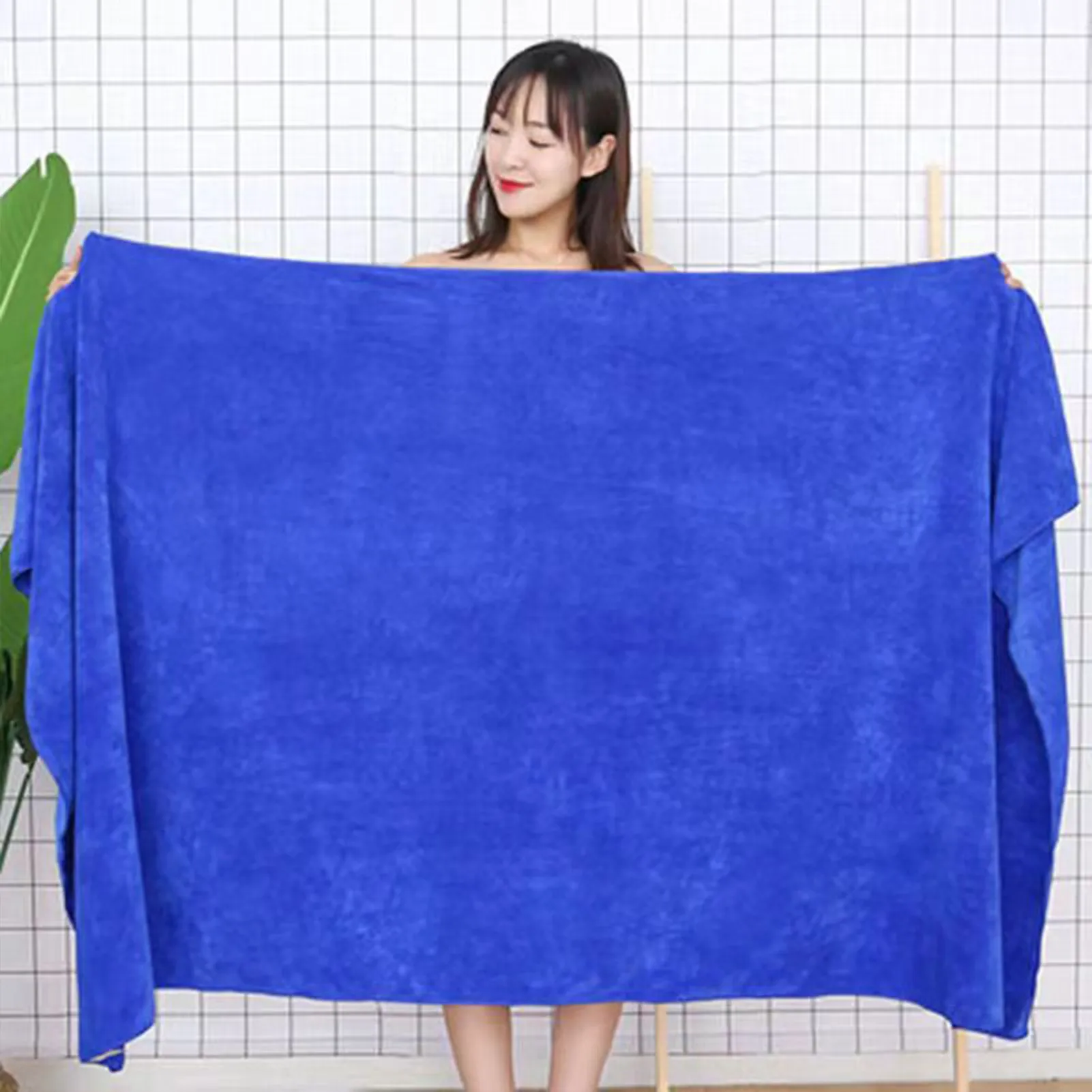 Serviette de Bain Absorbante en Microcarence Douce pour Adulte, Accessoire de Conservation de la Chaleur Longue Durée