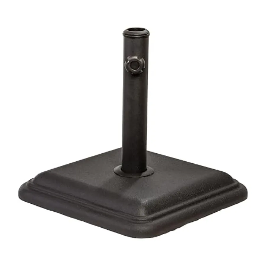 

26 Pound Umbrella Base - Cast Stone Outdoor Umbrella Stand - for Use with Umbrella Poles 1.3" to 1.8" - Designed to be Used wit