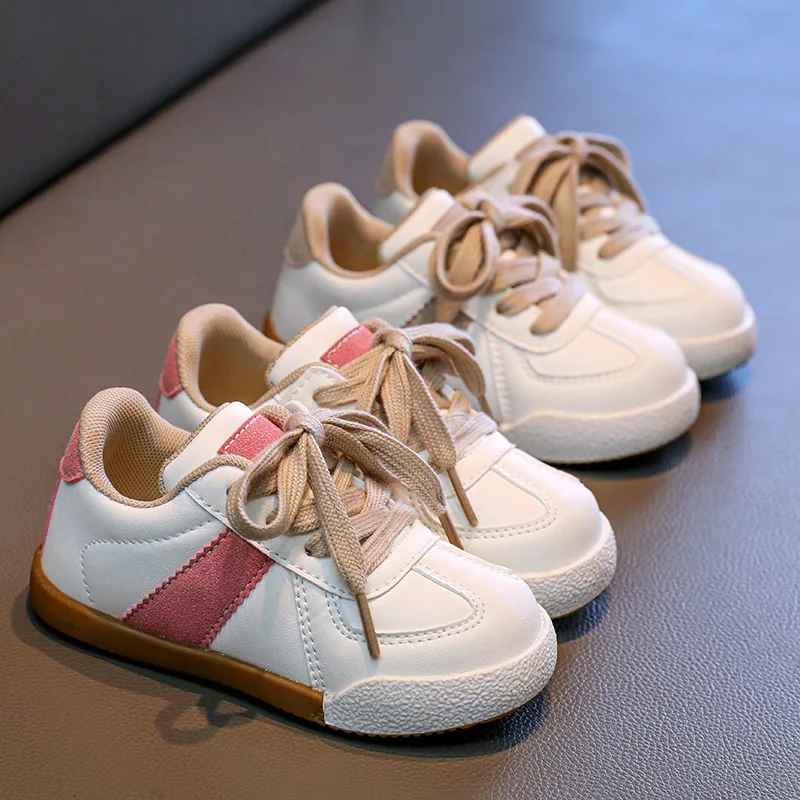 2026 New Autumn Kids Shoes Leather Toddler Kids Sneakers Outdoor Boys Tennis Soft Sole Fashion little Girls Sneakers EU 23-32