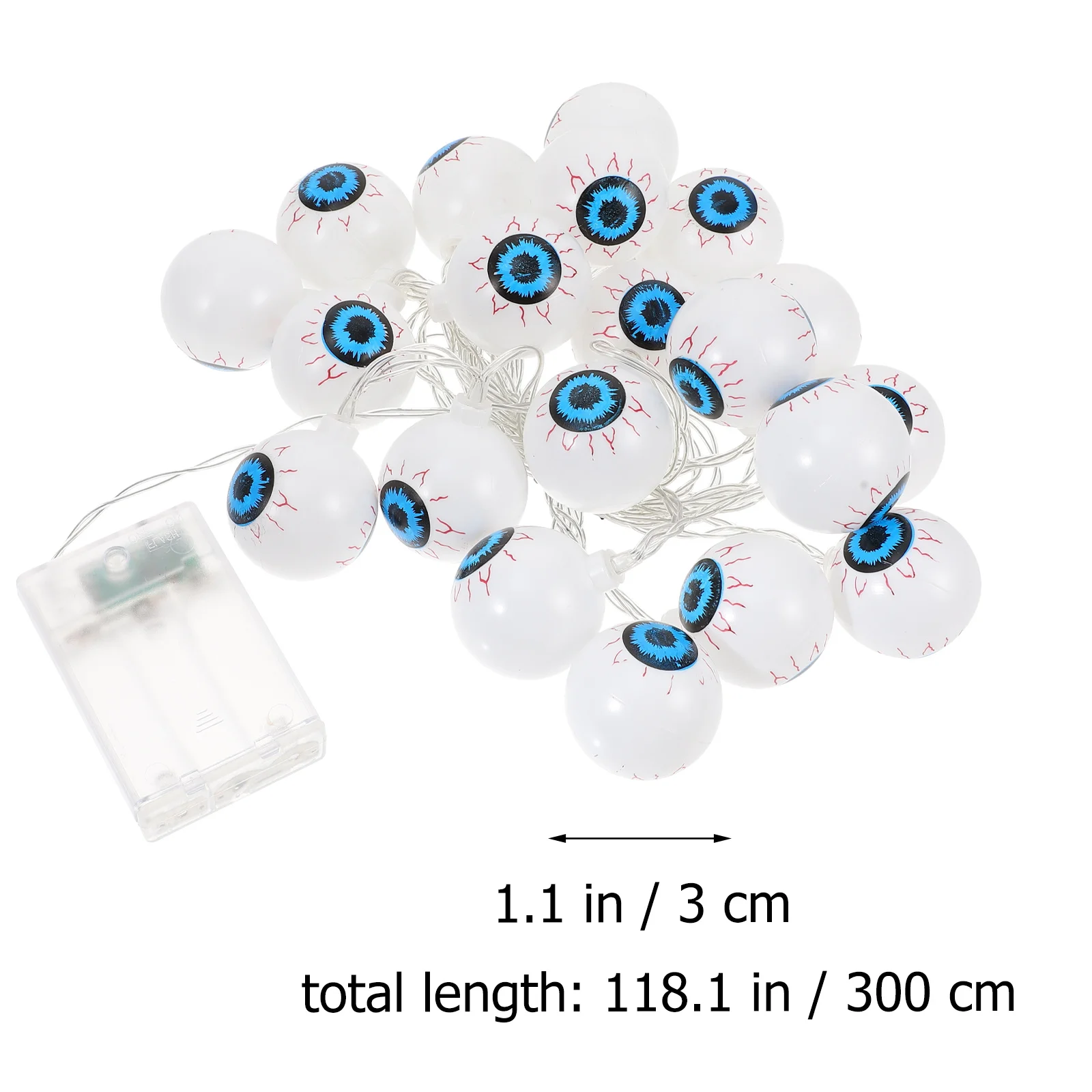 1Pcs Halloween Eyeball Decorative Light String Plastic Durable Scary LED Lamp String Party Festival Outdoor Party Decor